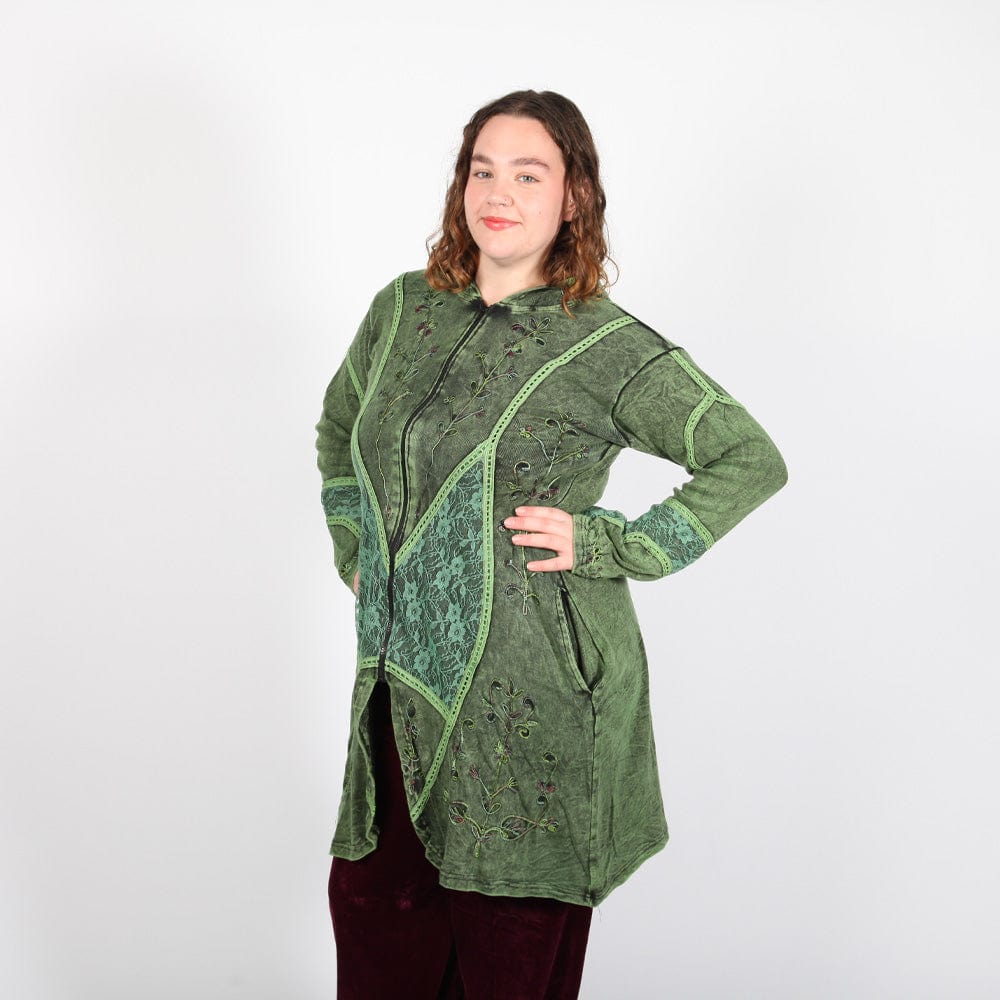 Hooded Pixie Zip Up Coat