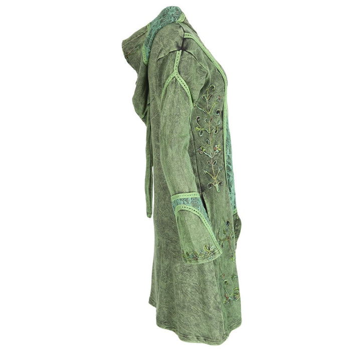 Hooded Pixie Zip Up Coat