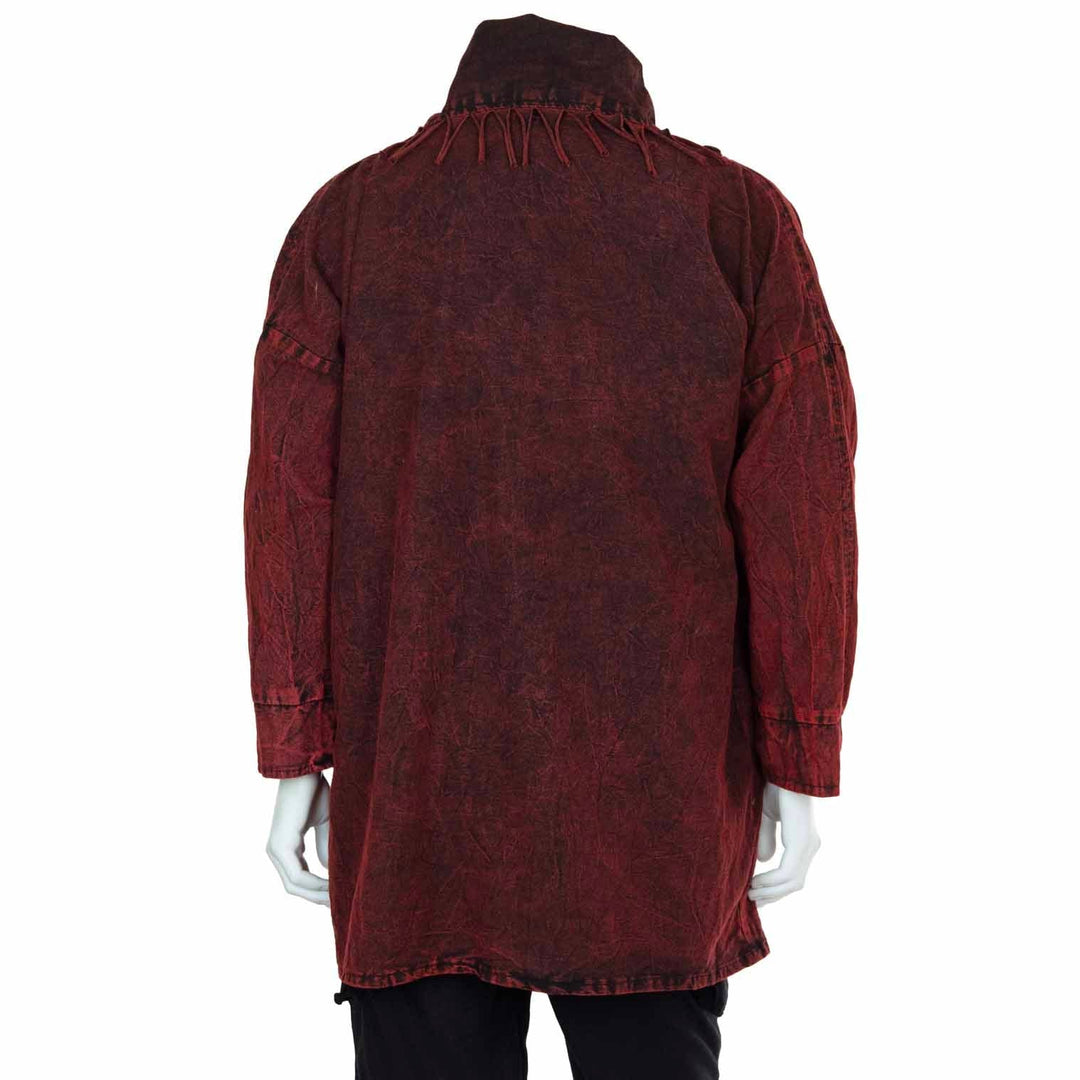 Stonewash Fringed Cowboy Coat