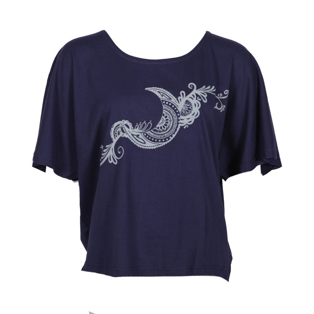 Henna Moon Print Batwing Top