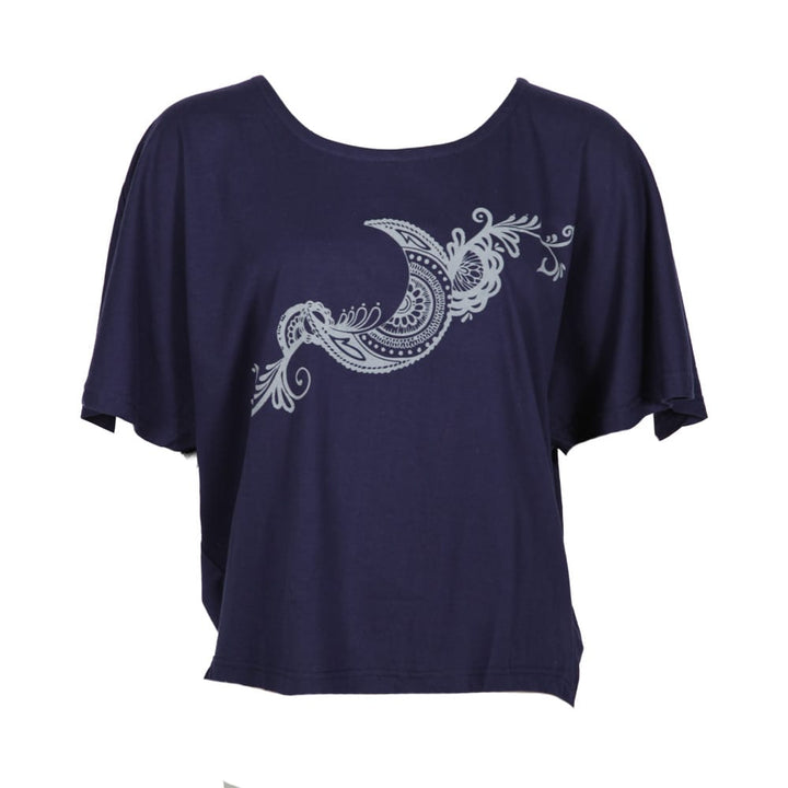 Henna Moon Print Batwing Top