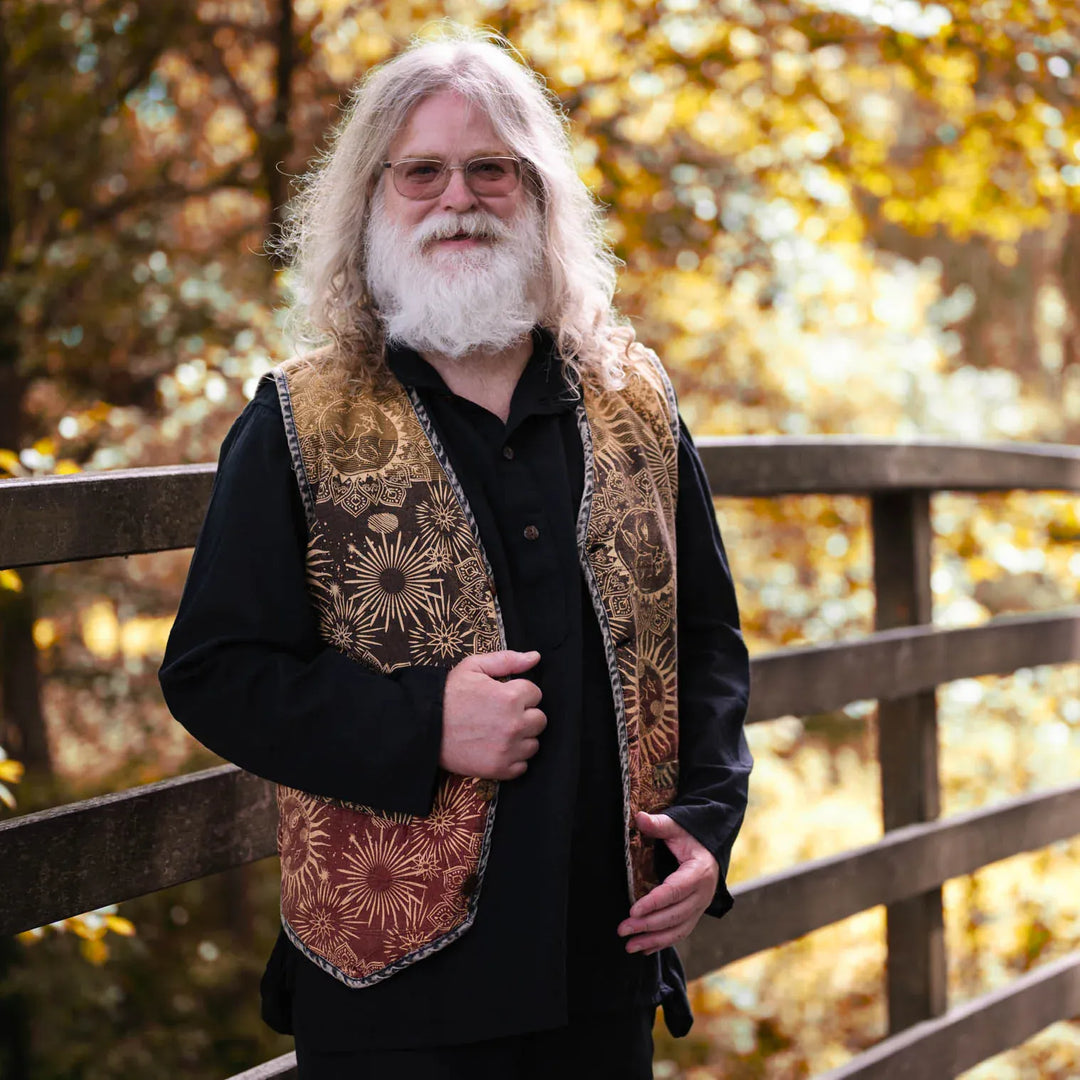 Sun &amp; Moon Print Waistcoat