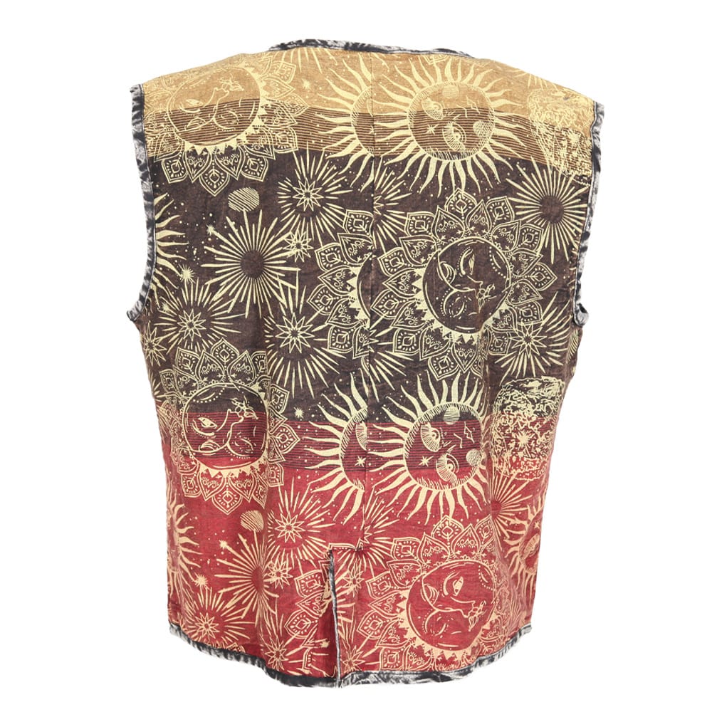 Sun &amp; Moon Print Waistcoat