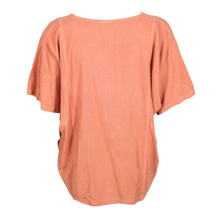 Light Embroidered Cotton Smock Top