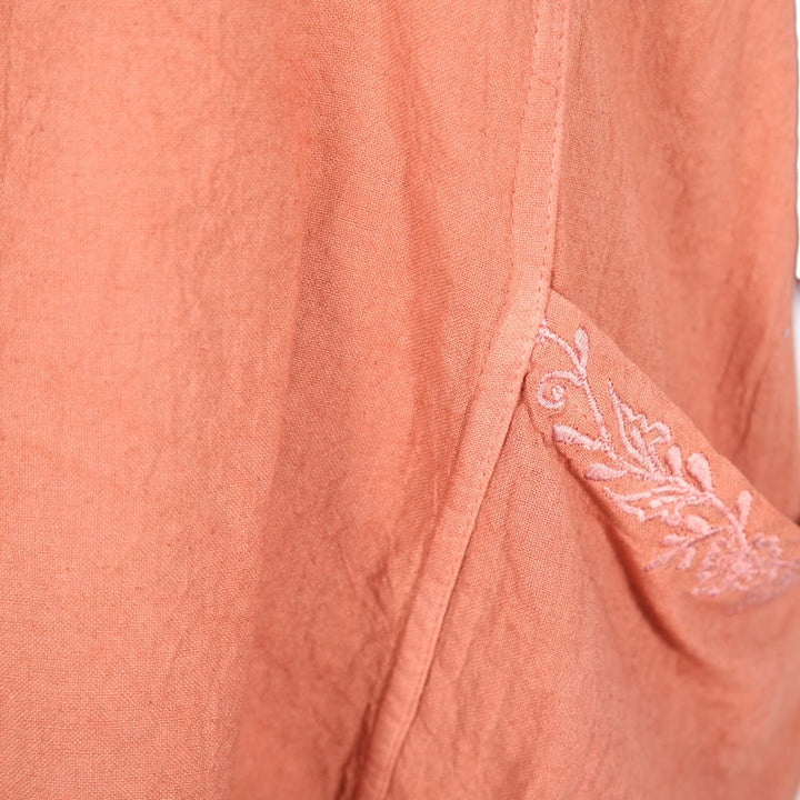 Light Embroidered Cotton Smock Top