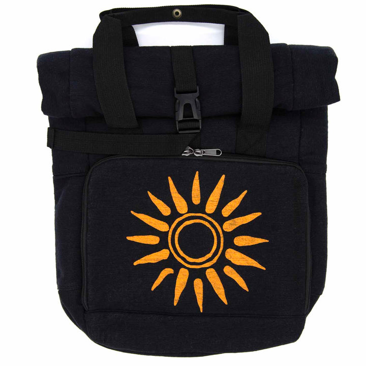 Roll Top Black Sun Backpack 15L