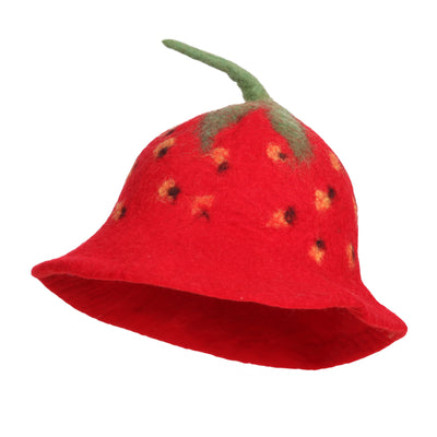 Strawberry Felt Bucket Hat