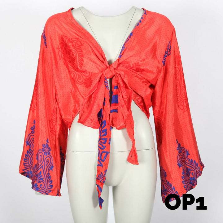 Upcycled Sari Wrap Top