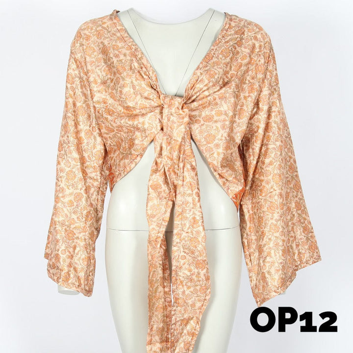 Upcycled Sari Wrap Top