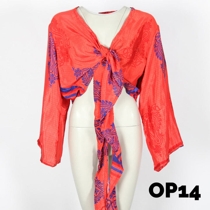 Upcycled Sari Wrap Top