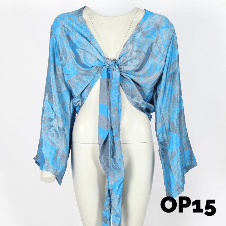 Upcycled Sari Wrap Top