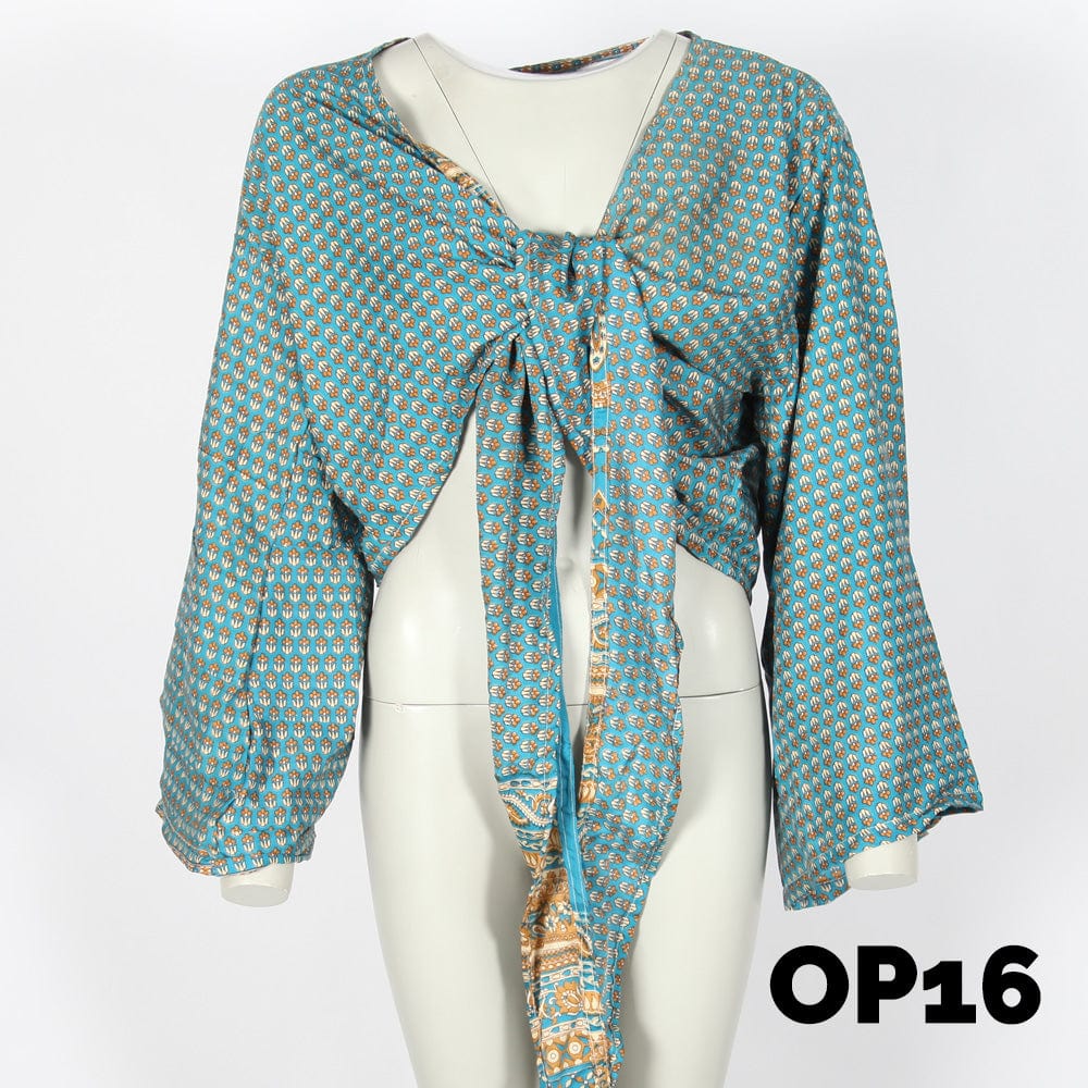 Upcycled Sari Wrap Top