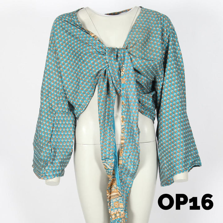Upcycled Sari Wrap Top