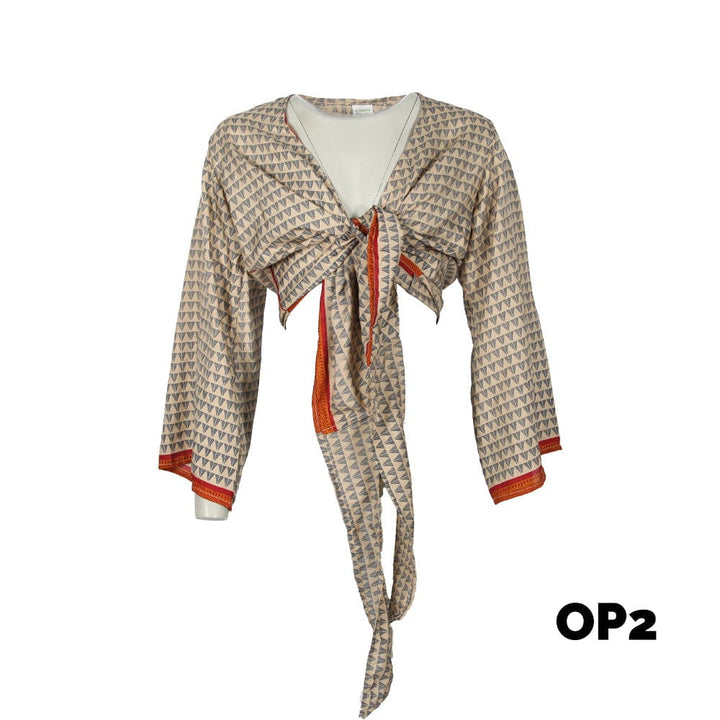 Upcycled Sari Wrap Top