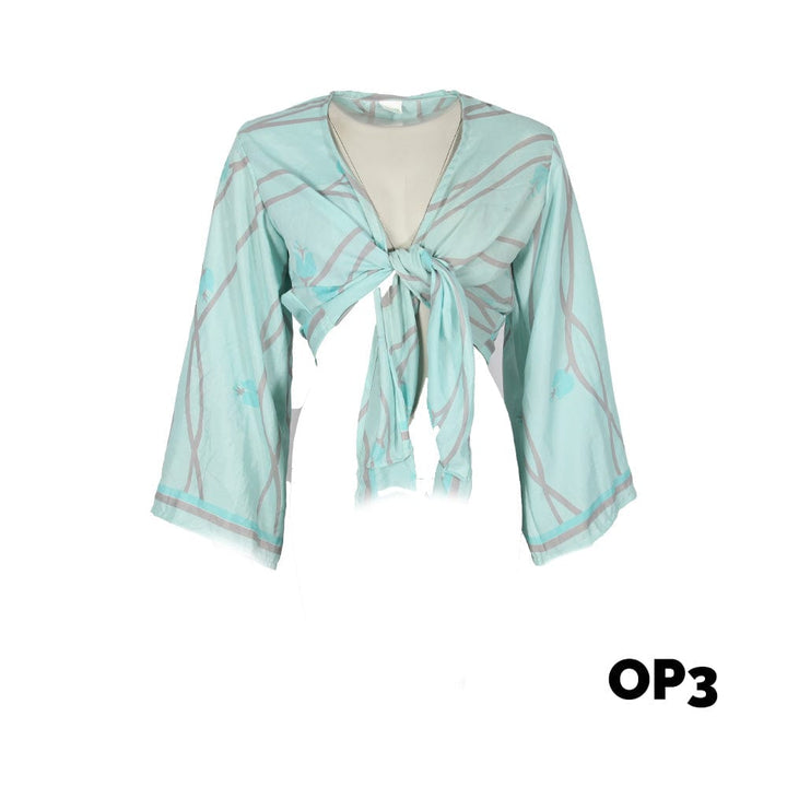 Upcycled Sari Wrap Top