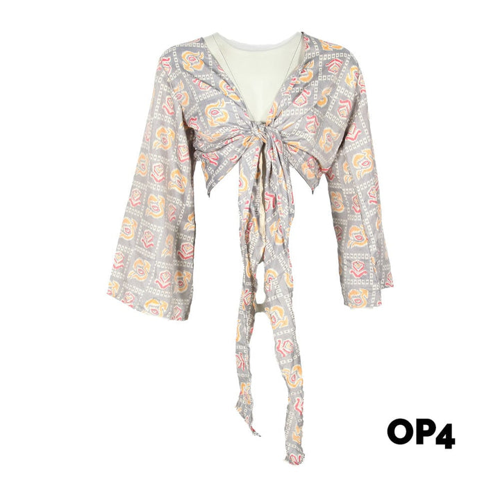 Upcycled Sari Wrap Top