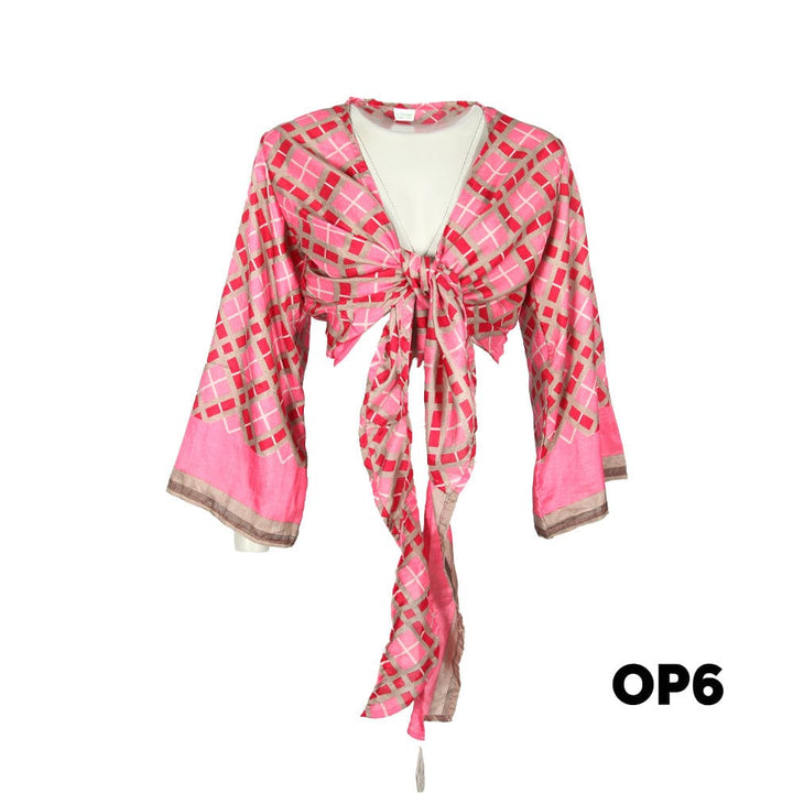 Upcycled Sari Wrap Top