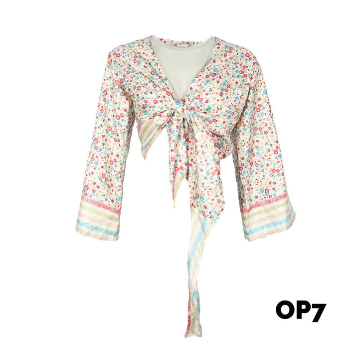 Upcycled Sari Wrap Top