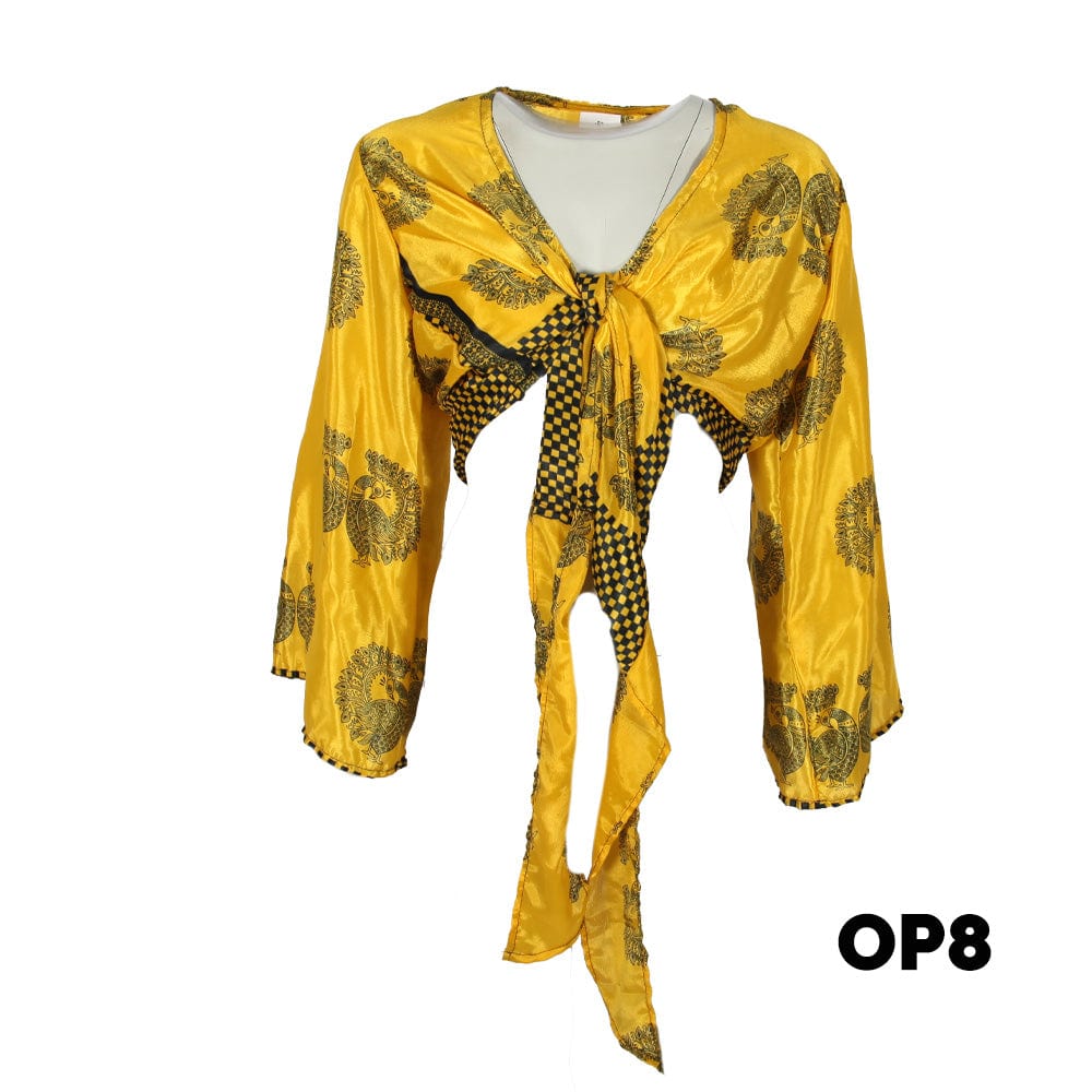 Upcycled Sari Wrap Top