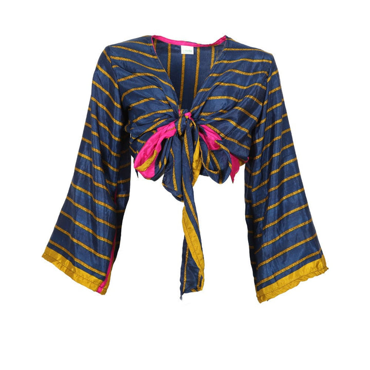 Upcycled Sari Wrap Top