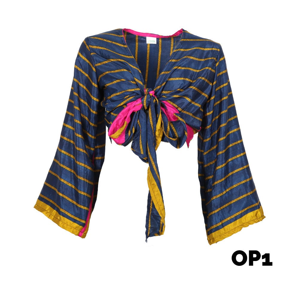 Upcycled Sari Wrap Top