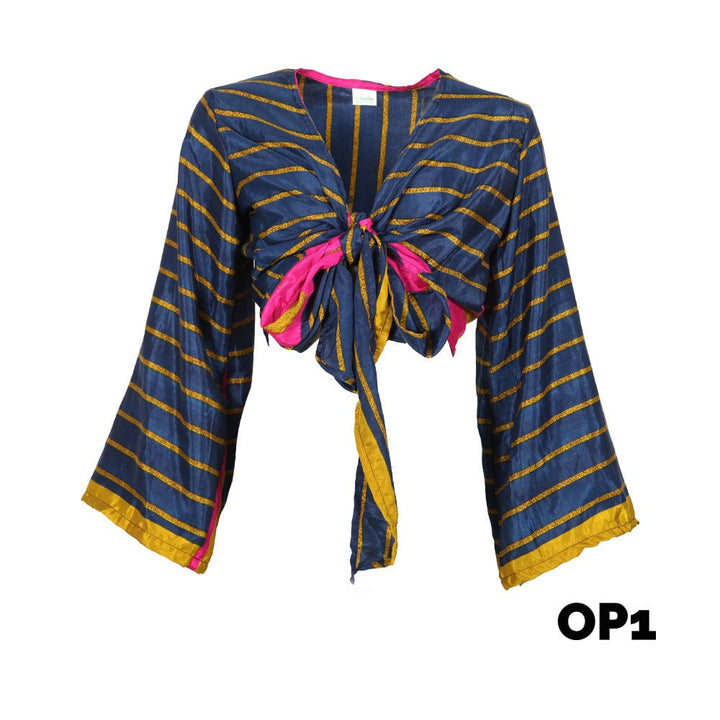 Upcycled Sari Wrap Top