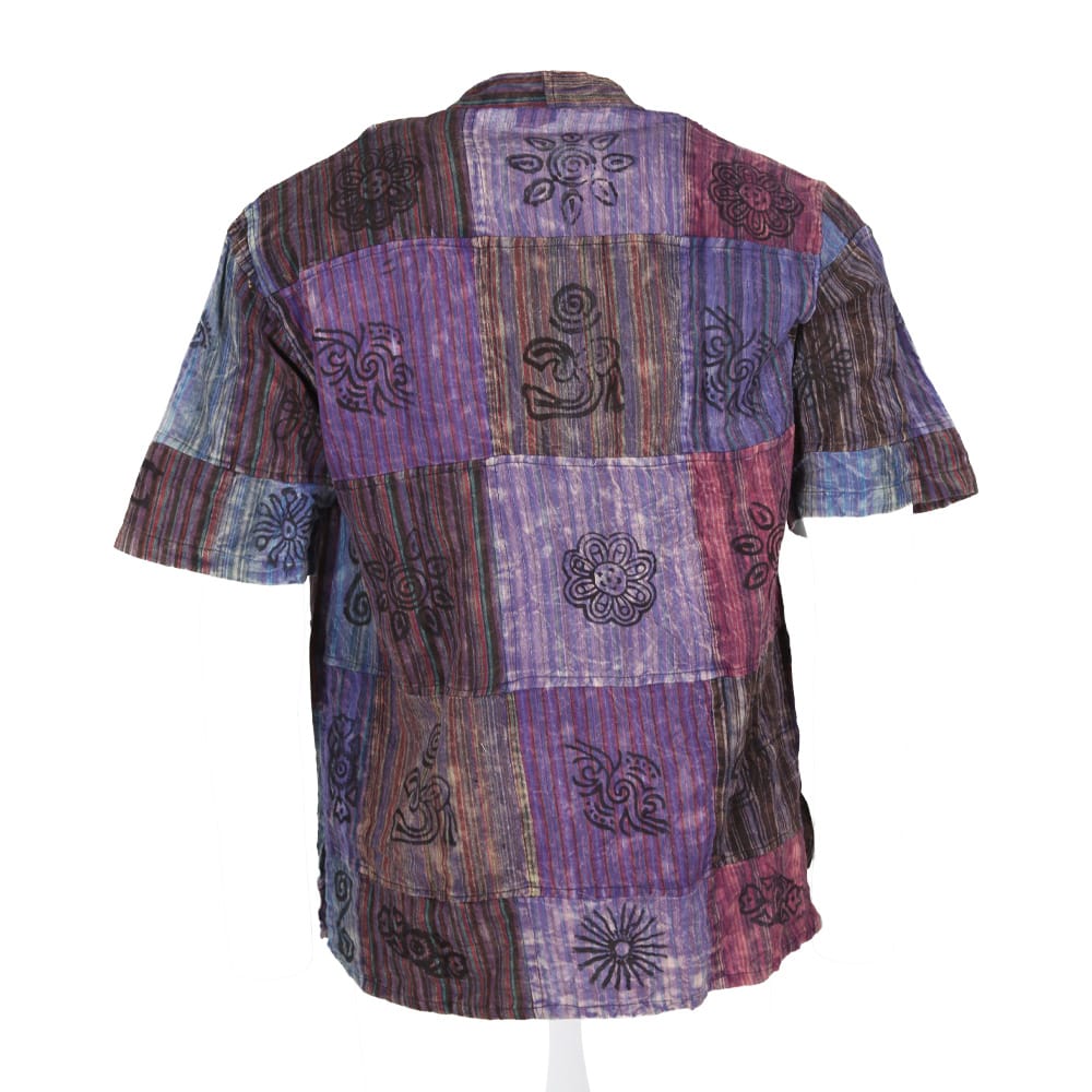 Short Sleeve Patchwork Shirt