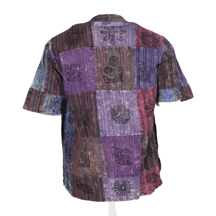 Short Sleeve Patchwork Shirt