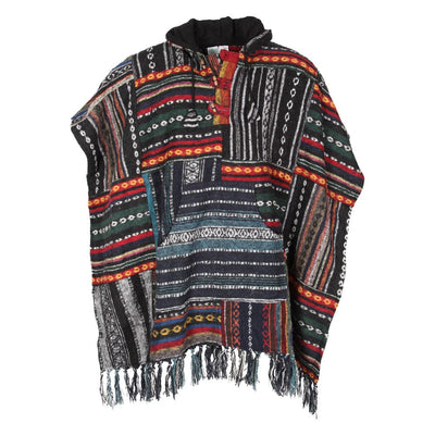 Men's Patchwork Poncho