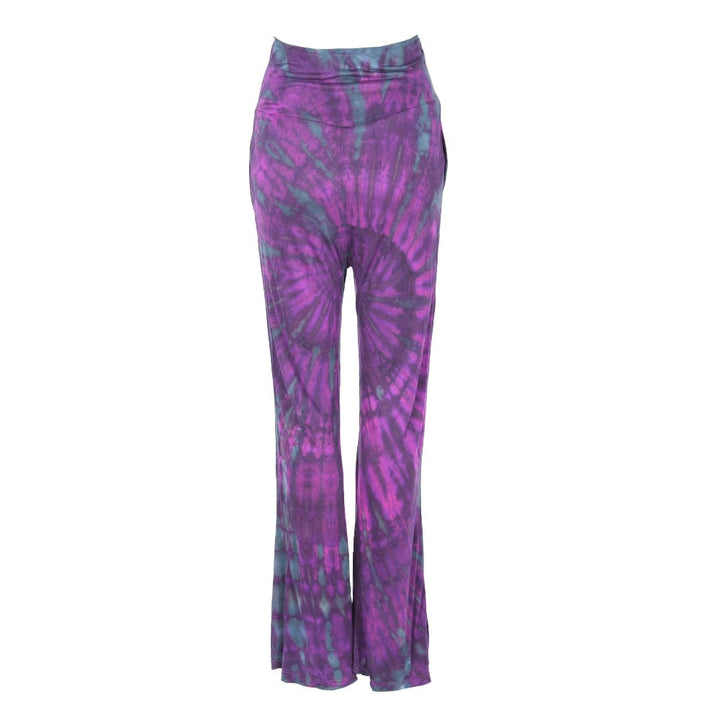 Purple Tie Dye Yoga Pants With Pockets