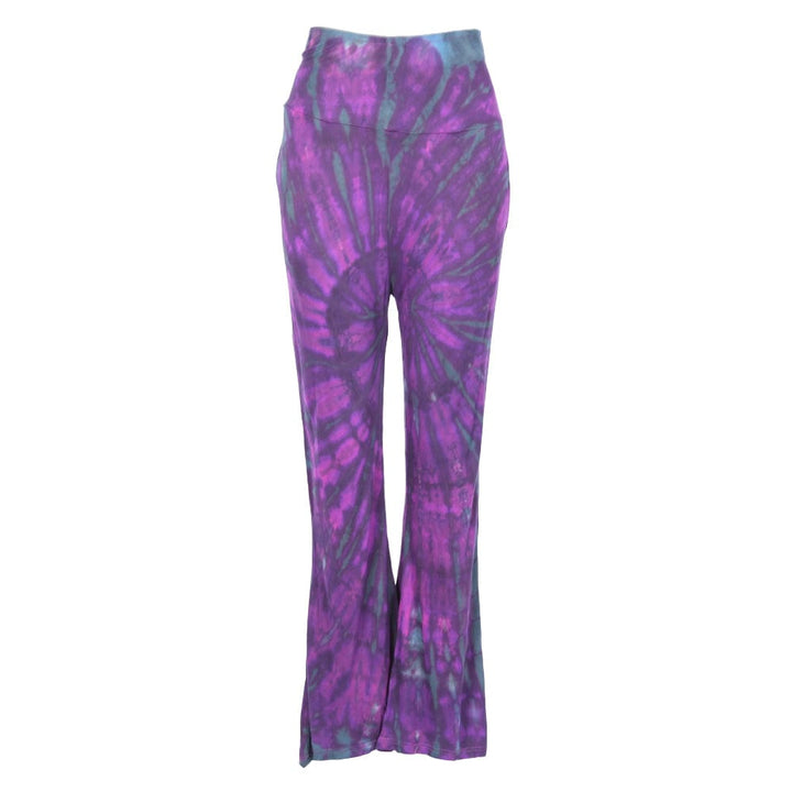 Purple Tie Dye Yoga Pants With Pockets