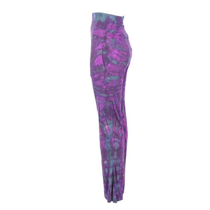 Purple Tie Dye Yoga Pants With Pockets