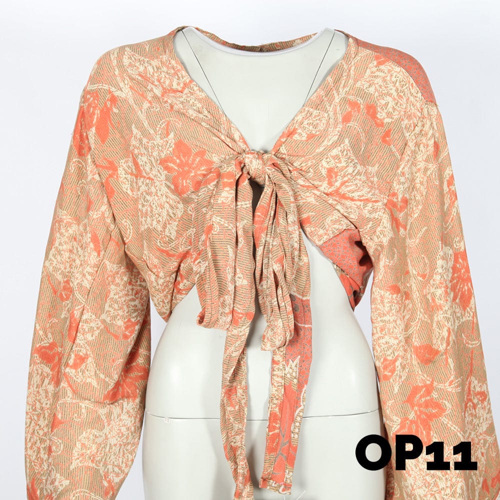 Upcycled Sari Wrap Top