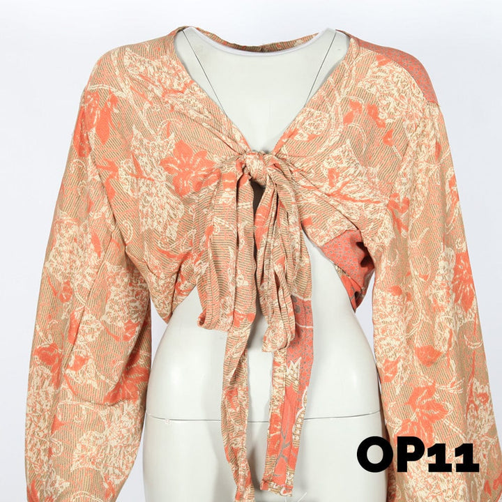 Upcycled Sari Wrap Top