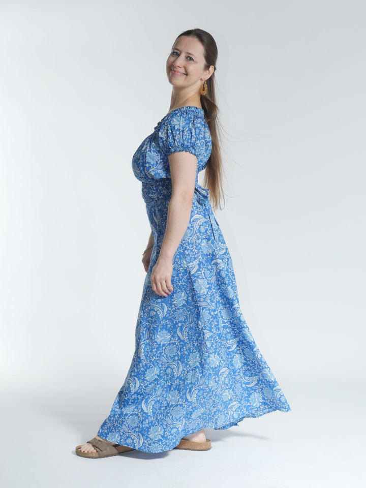 Cotton Wrap Maxi Skirt