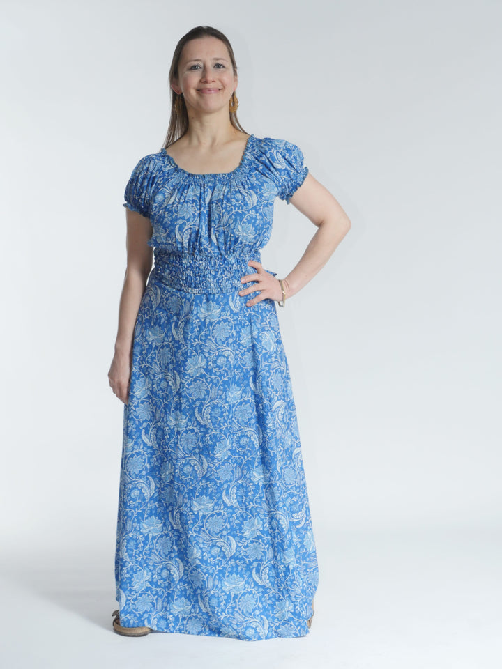Cotton Wrap Maxi Skirt