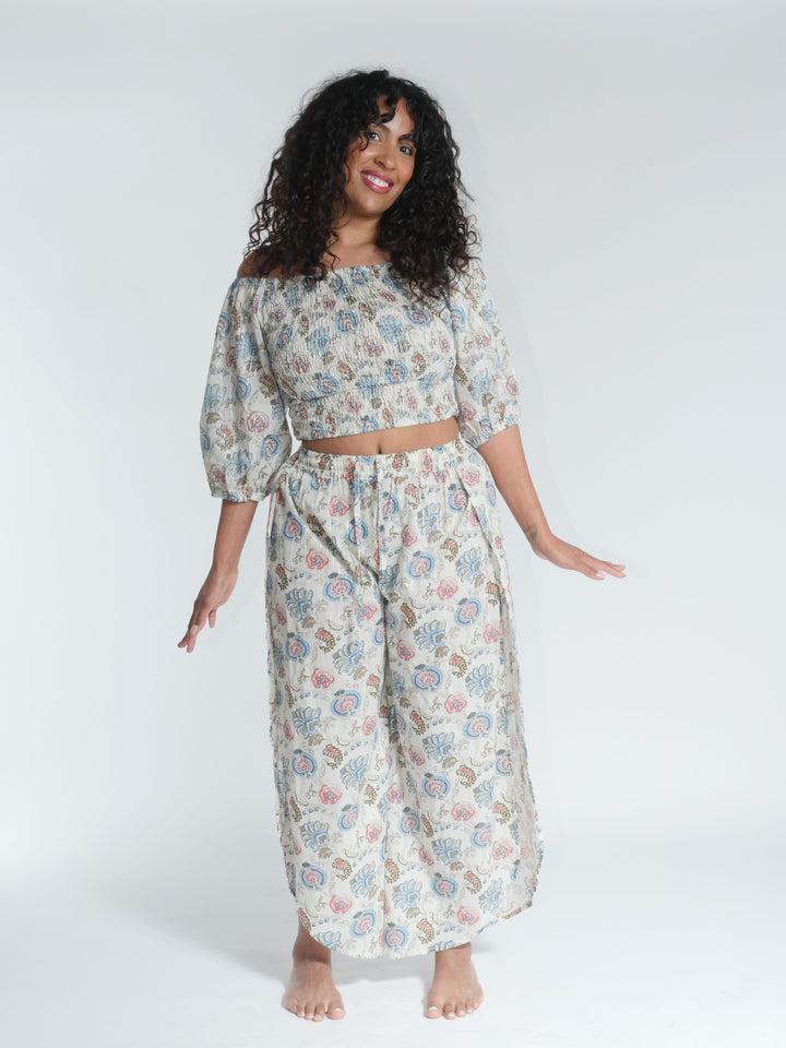 Puff Sleeves Lurex Tube Top