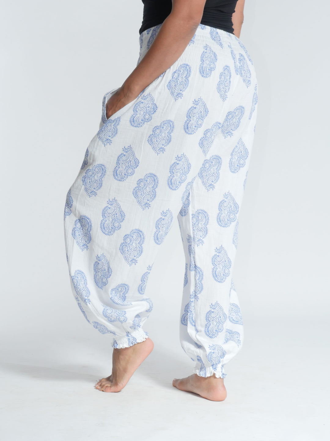 Crepe Cotton Harem Pants