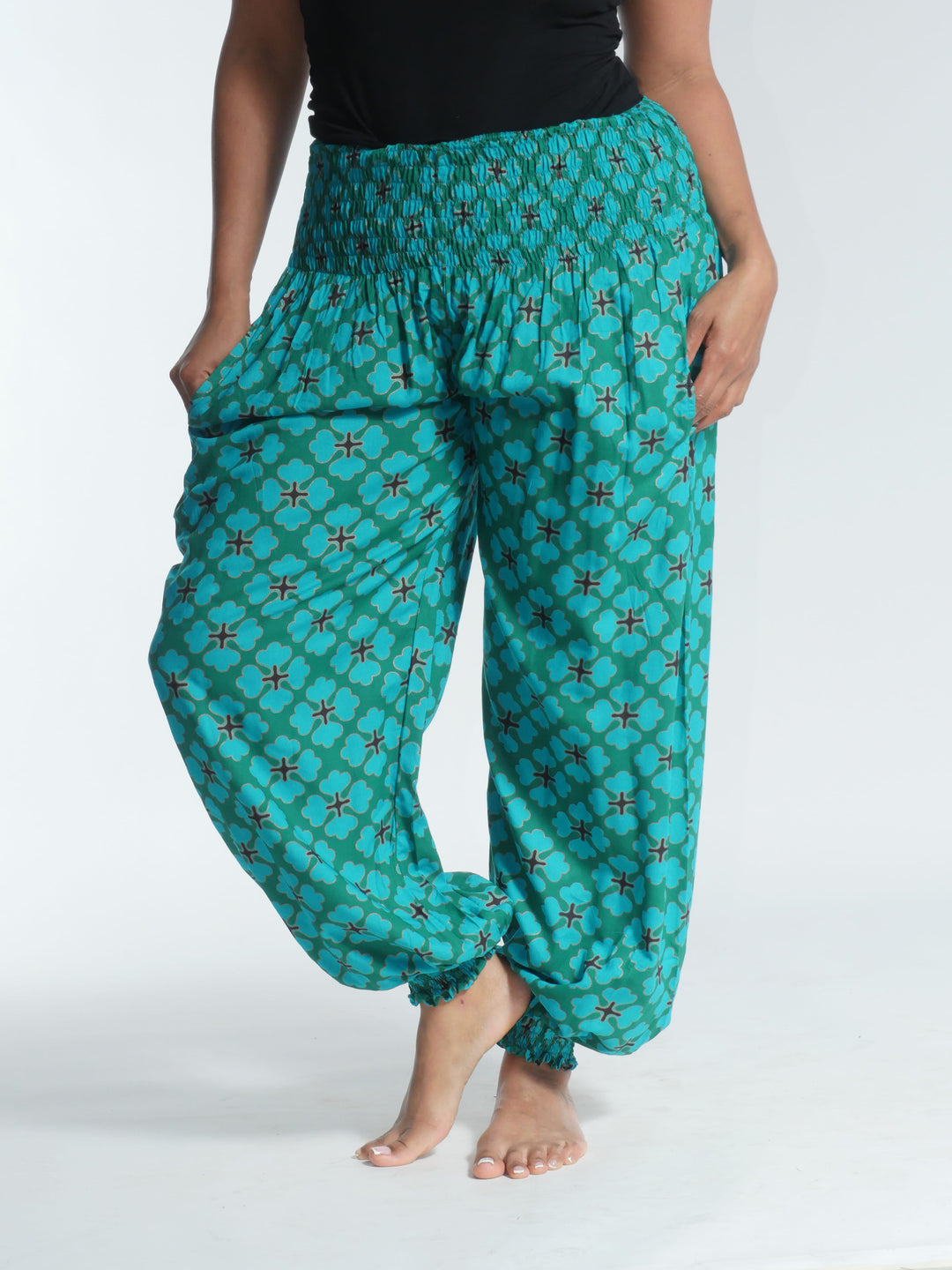 Clover Print Genie Pants