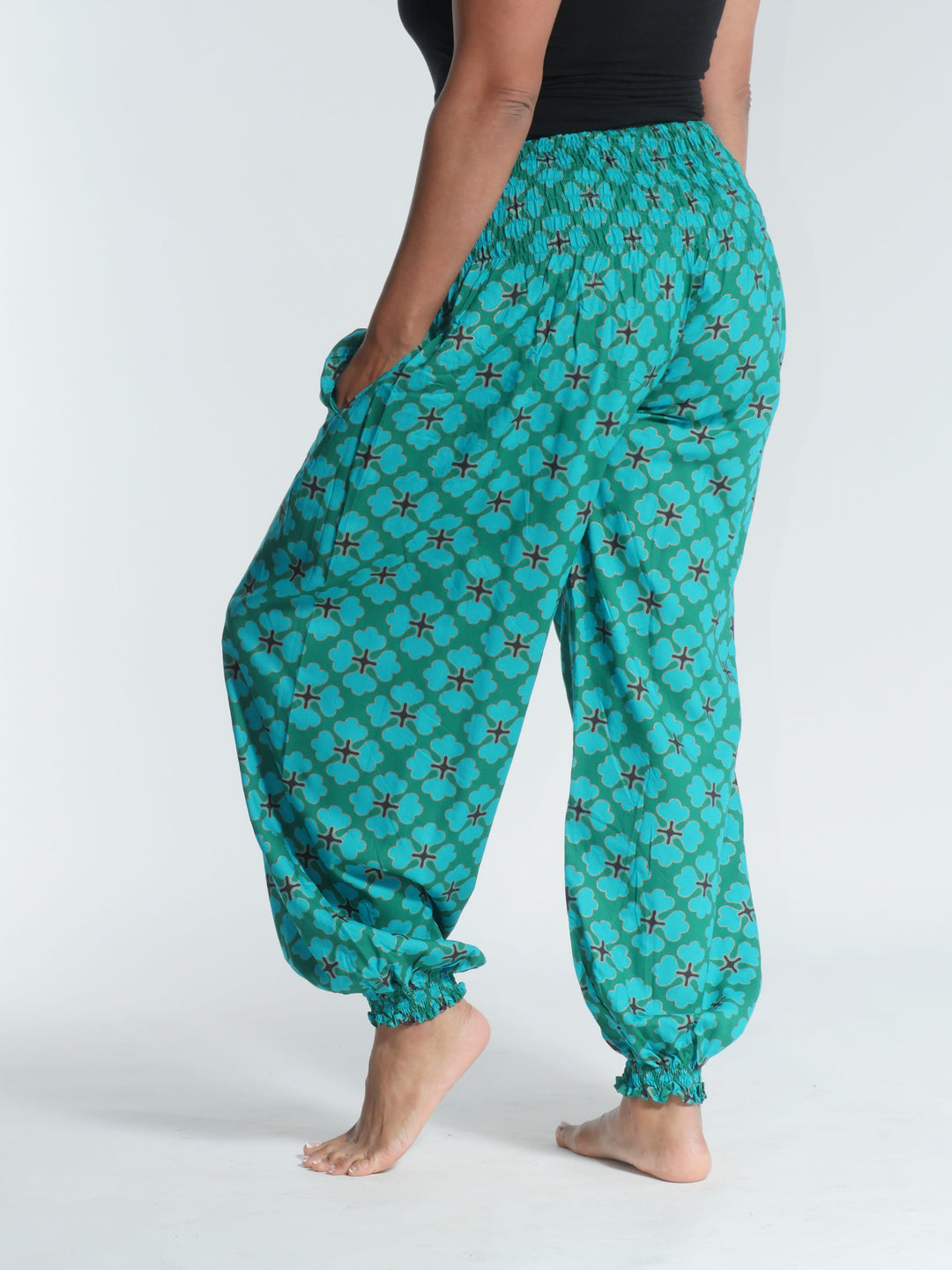 Clover Print Genie Pants