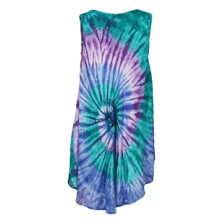 Metallic Thread Tie Dye Dress