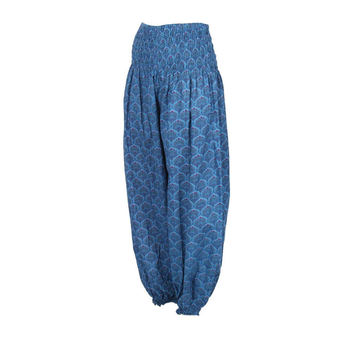 Indian Peacock Print Genie Pants