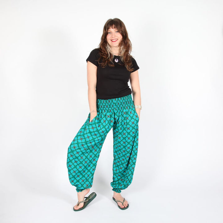 Clover Print Genie Pants