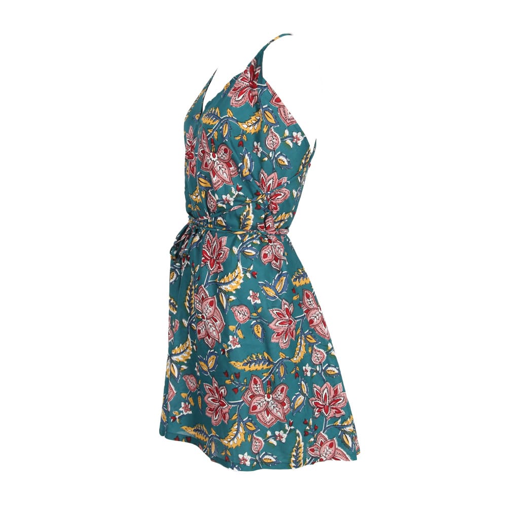 Summer Flower Scarf Dress