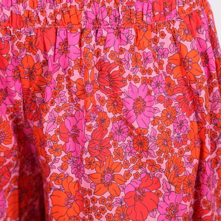 Pom Pom Hem Flower Print Trousers