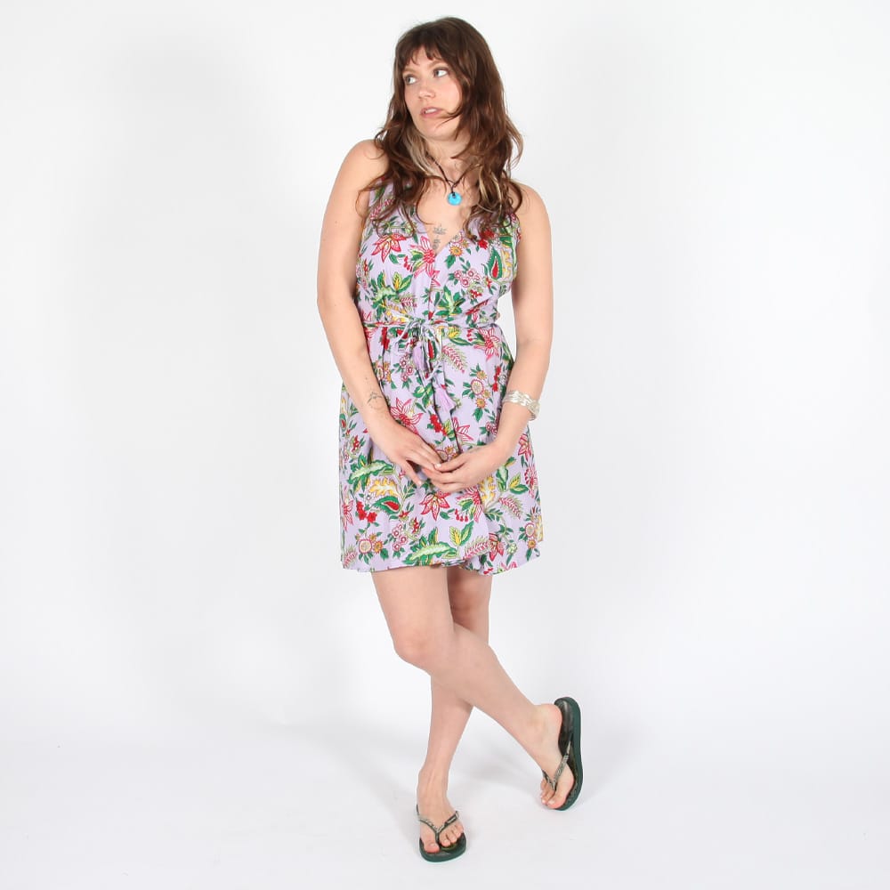 Summer Flower Scarf Dress