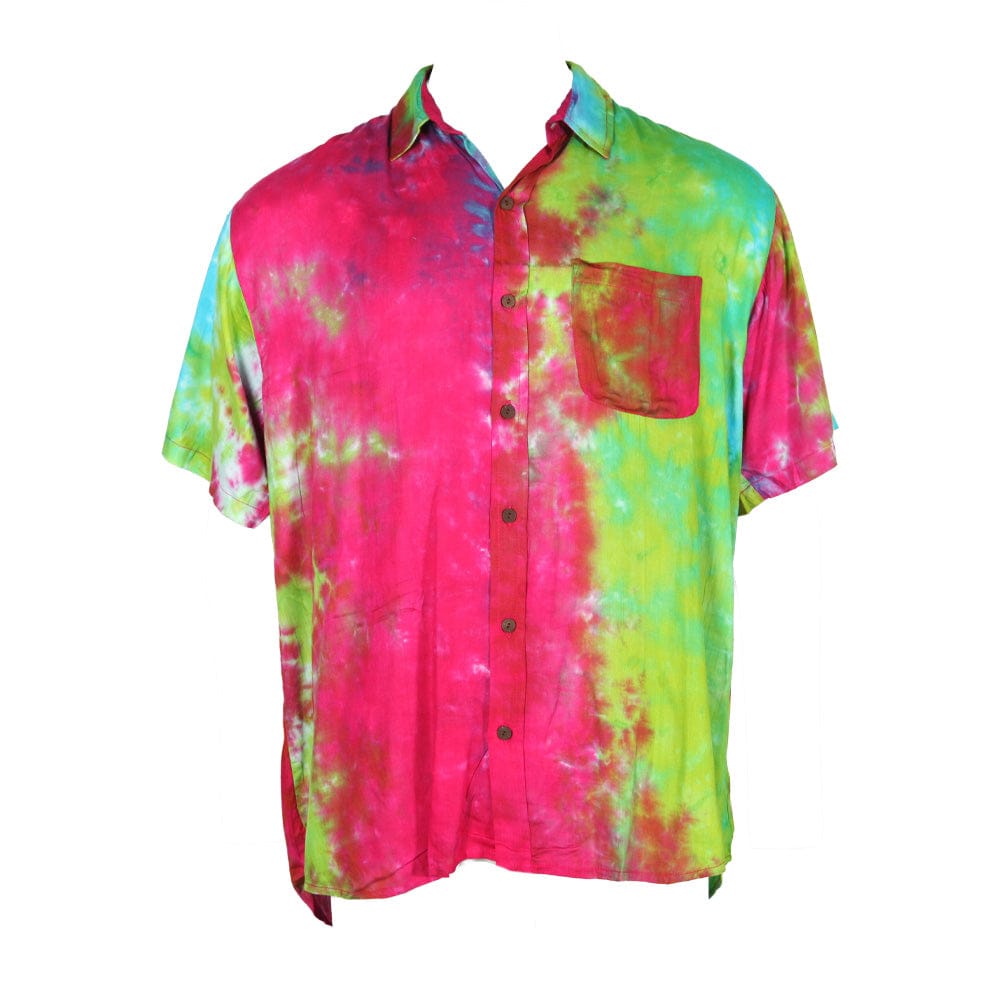 Men's Oversized Tie Dye Short Sleeved Shirt