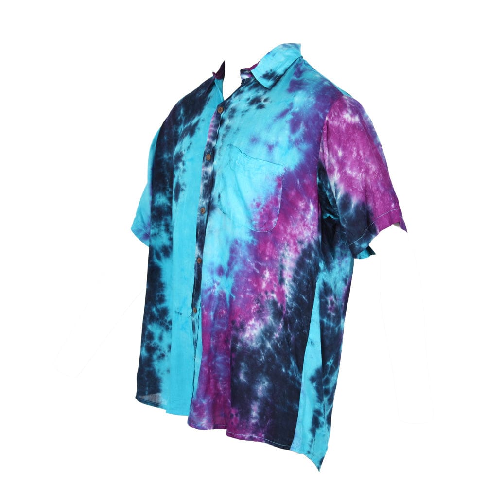 Men's Oversized Tie Dye Short Sleeved Shirt