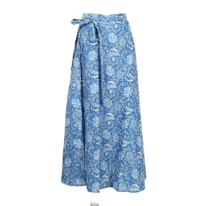 Cotton Wrap Maxi Skirt