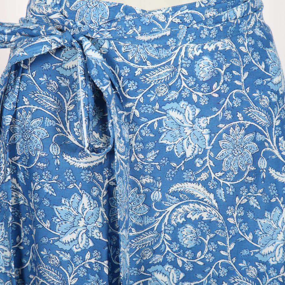 Cotton Wrap Maxi Skirt